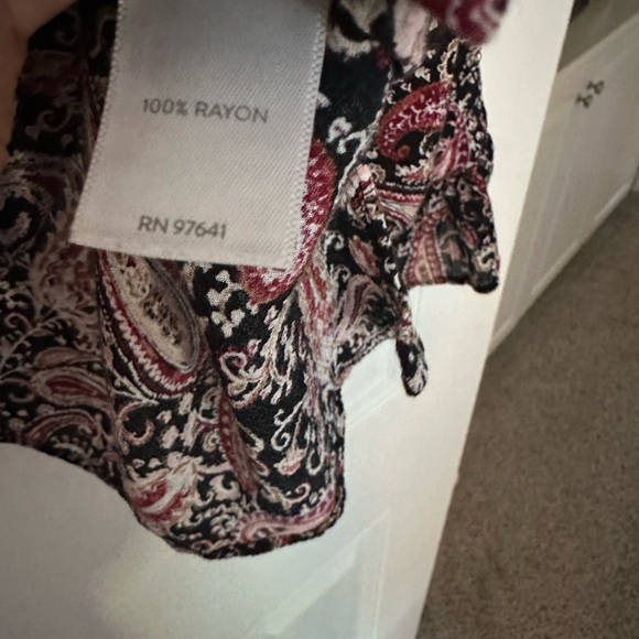 J Jill Paisley Boho Lightweight Rayon Long Sleeve Blouse Top Women's XL - Picture 8 of 8